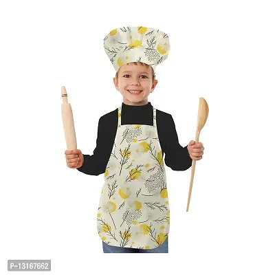 Trendy Printed Unisex Kids Apron And Chef Cap - Pack of  1-thumb2