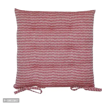 Oasis Home Collection Cotton YD Chair Cushion - Red Chevron