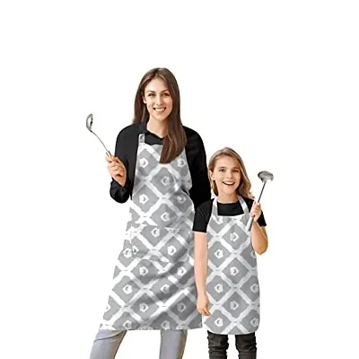 Oasis Home Collection Cotton Printed Parent and Kid Apron Combo set ( 1 Parent Apron, 1 Kid Apron) - Pack of 1