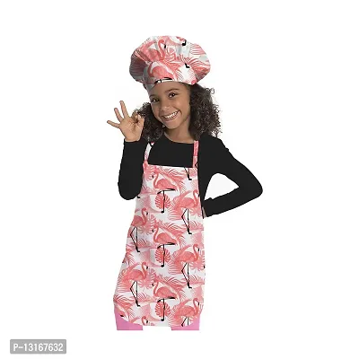 Trendy Printed Unisex Kids Apron And Chef Cap - Pack of  1-thumb0