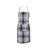 Oasis 100% Cotton Woven Big Checkerd Kitchen Aprons(Pack of 1)(Size:80*65 CM)-thumb3