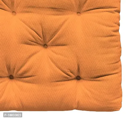 Oasis Home Collections Cotton Box Cushion - (16"" x 16"", Orange)-thumb2