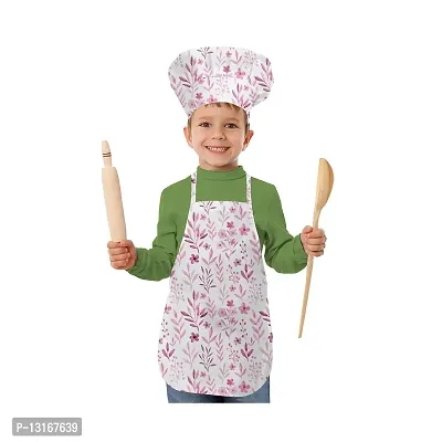 Trendy Printed Unisex Kids Apron And Chef Cap - Pack of  1-thumb2