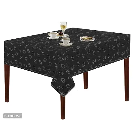 Oasis Home Collection Cotton YD Table Cloth - Black Jacquard - 8 Seater (Pack of 1)