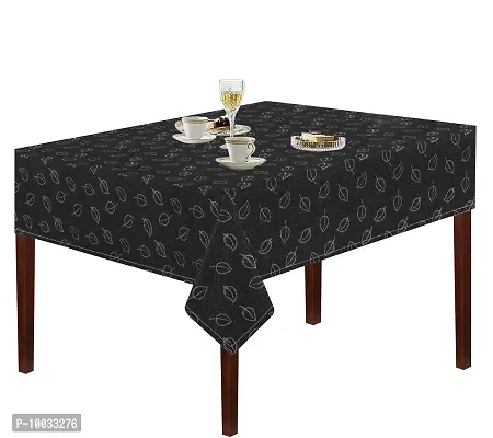 Oasis Home Collection Cotton YD Table Cloth - Black Jacquard - 8 Seater (Pack of 1)-thumb0