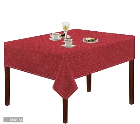 Oasis Home Collecton Cotton Print Table Cloth - Red Octagon - 4 Seater