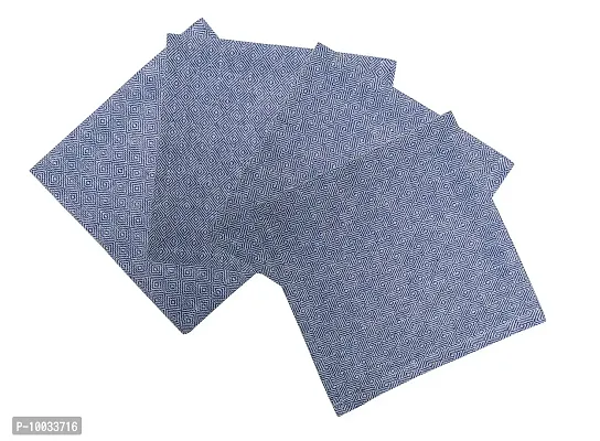 Oasis Home Collection Premium Qaulity Cotton Yarn Dyed Napkins - YD Blue Diamond (Pack of 4)