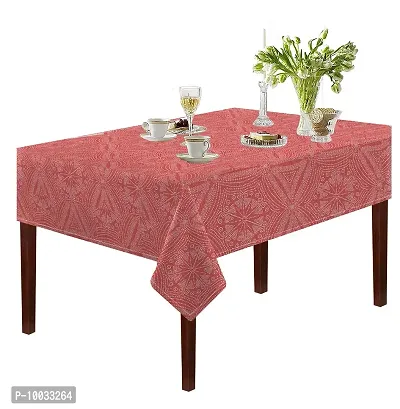 Oasis Home Collection Cotton YD Jacquard 4 Seater Table Cloth - Red Chocolate Victor(Pack of 1)-thumb0