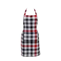 Oasis 100% Cotton Woven Big Checkerd Kitchen Aprons(Pack of 1)(Size:80*65 CM)-thumb3