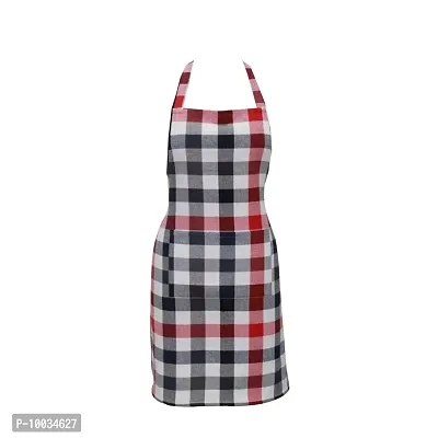 Oasis 100% Cotton Woven Big Checkerd Kitchen Aprons(Pack of 1)(Size:80*65 CM)-thumb4