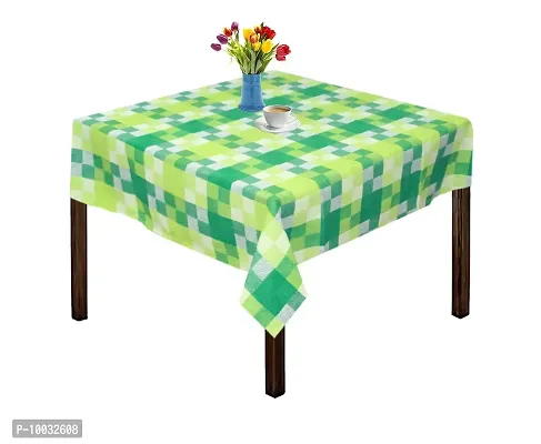 Oasis Home Collection Cotton Yarn Dyed Table Cloth - Green Check - 2 Seater ( Pack of - 1 )-thumb0