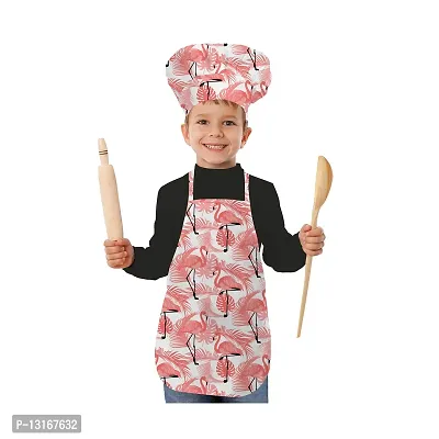 Trendy Printed Unisex Kids Apron And Chef Cap - Pack of  1-thumb2