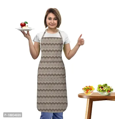 Oasis 100% Cotton Zig Zag Kitchen Aprons-80cm*65cm(Pack of 1)-thumb0