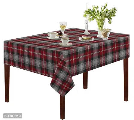 Oasis Home Collection Cotton YD Table Cloth - Red & Black - 8 Seater (Pack of 1)