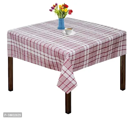 Oasis Home Collection Cotton YD Table Cloth -2 Seater (Small, Maroon Check)-thumb0