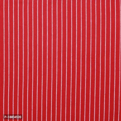 Oasis Home Collection Cotton Super Soft Yarn Dyed Striped Bed Sheet with Pillow Cover - Z. Red-thumb2