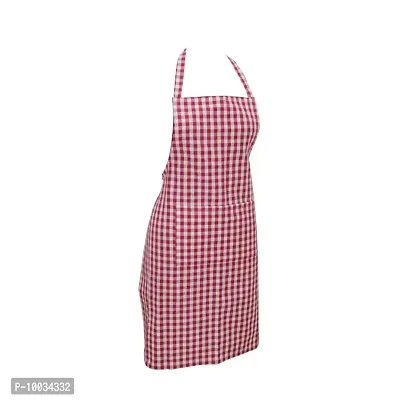 Oasis 100% Cotton Woven Big Checkerd Kitchen Aprons(Pack of 1)(Size:80*65 CM)-thumb4