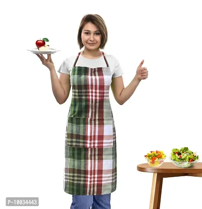 Oasis 100% Cotton Woven Big Checkerd Kitchen Aprons(Pack of 1)(Size:80*65 CM)-thumb0