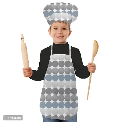 Oasis Home Collection Cotton Printed Pack of 1 Unisex Kids Apron & Chef Cap - Apron 1 + Chef Cap 1-thumb2