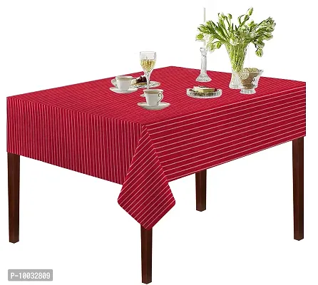 Oasis Home Collection Cotton YD Table Cloth - Z Red Stripe - 8 Seater