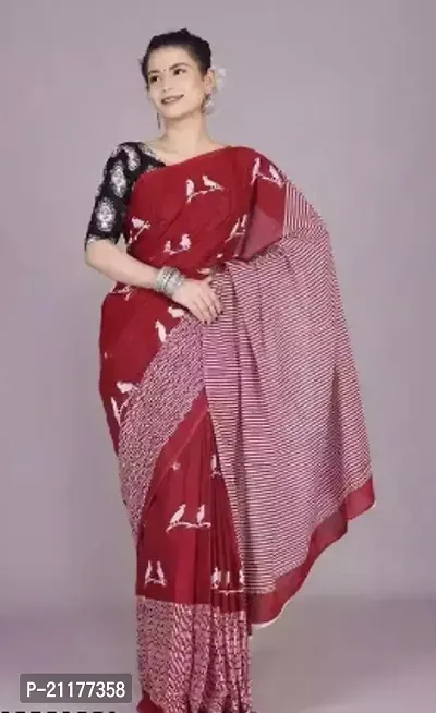 Fancy Cotton Saree Without Blouse Piece for Women-thumb0