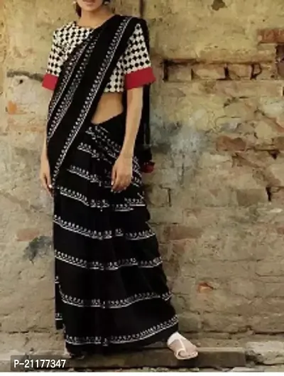 Fancy Cotton Saree Without Blouse Piece for Women-thumb0