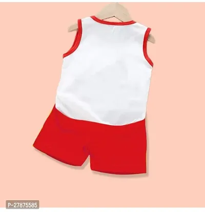 Cotton Blend Sleeveless  Summer Special T-shirt  Half Pant Sando For Boys  Girls-thumb2