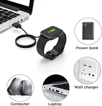 GO SHOPS t55 charger cable, t500 cable USB, t55 cable USB, T55/T500 charging cable magnetic 2 pin, T500 watch charger, watch charger smart watch (Charge only) (Black T-55 t500)-thumb4