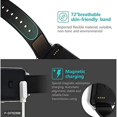GO SHOPS Smartwatch Charger Magnetic, USB Charging Cable 4 Pin, Watch Charger, 4Mm Adapter Length 45 Cm For Smart Watch (Charge Only)(Multicolor)-thumb4