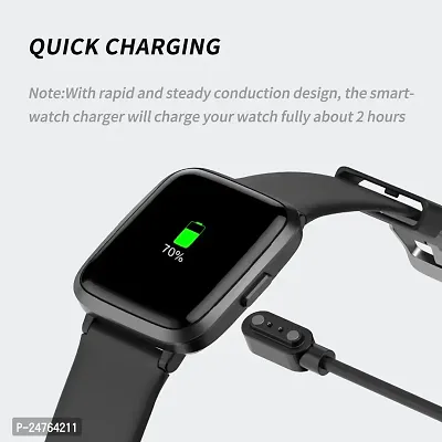 GO SHOPS USB Fast Charger Magnetic Charging Cable Adapter for Fire-Boltt Ring SpO2 Smartwatch (BS_W005)-Black-thumb2