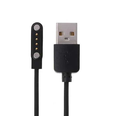 GO SHOPS 4 Pin USB Fast Charger Magnetic Charging Cable Adapter for Fire-Boltt Thunder watch & Fire-Boltt Talk Smartwatch only
