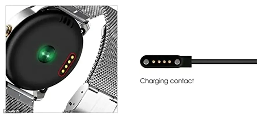 GO SHOPS Smartwatch Charger Magnetic, USB Charging Cable 4 Pin, Watch Charger, 4Mm Adapter Length 45 Cm For Smart Watch (Charge Only)(Multicolor)-thumb2