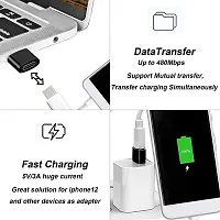 GO SHOPS Mini USB C Female to USB Male Adapter Type C to A Charger Cable Adapter Compatible with All Type C Device-thumb3