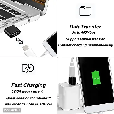 GO SHOPS Mini USB C Female to USB Male Adapter Type C to A Charger Cable Adapter Compatible with All Type C Device-thumb4