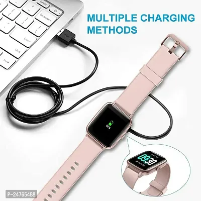 GO SHOPS W26 USB Fast Charger Magnetic Charging Cable Adapter for Noise Colorfit Ultra  Watch Xtend (Black)-thumb4