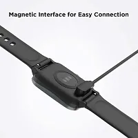 GO SHOPS W26 USB Fast Charger Magnetic Charging Cable Adapter for Noise Colorfit Ultra  Watch Xtend (Black)-thumb1