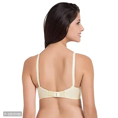 YATIKA Fashion Non-Padded Non-Wired Full Cup Cotton Bra (30, Skin)-thumb3