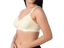 YATIKA Fashion Non-Padded Non-Wired Full Cup Cotton Bra for Women Daily use (30, Skin1 and White 2)-thumb4