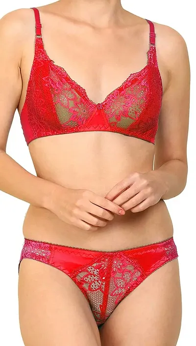 Buy Benivogue Stylish Women Net Lace Bra Panty Set of 2 for LadieS Girls  Lingerie Set in Soft Cotton Blended with Lycra Material Online In India At  Discounted Prices