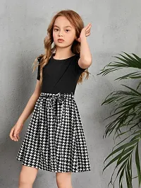 Casual Kids Dress Frocks for Baby Girl Knee Length Frock Sleeves  Round Neck-thumb2