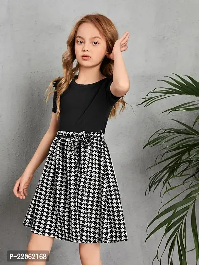 Casual Kids Dress Frocks for Baby Girl Knee Length Frock Sleeves  Round Neck-thumb3