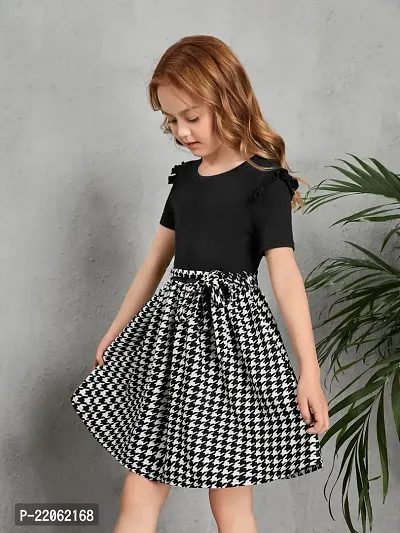 Casual Kids Dress Frocks for Baby Girl Knee Length Frock Sleeves  Round Neck-thumb5