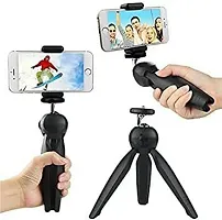 Style Tech Bluetooth Selfie Stick tripod stand(Black, Remote Included)-thumb3