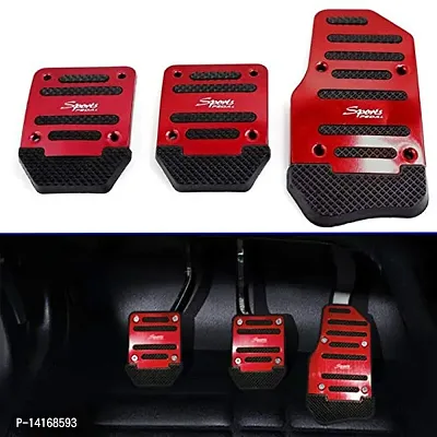 3 Pcs Non-Slip Manual CS-373 Car Pedals Kit Sports Pad Covers Set Compatible with Mahindra XUV-300 (Red) Visit the Oshotto Store