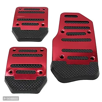 3 Pcs Non-Slip Manual CS-373 Car Pedals Kit Sports Pad Covers Set Compatible with Mahindra XUV-300 (Red) Visit the Oshotto Store-thumb2