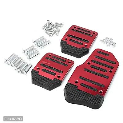 3 Pcs Non-Slip Manual CS-373 Car Pedals Kit Sports Pad Covers Set Compatible with Mahindra XUV-300 (Red) Visit the Oshotto Store-thumb4