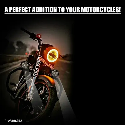 Universal LED Fog Light Driving Work Lamp for Bike Cars and Motorcycle (6 Led, 2Pcs With Switch)-thumb3