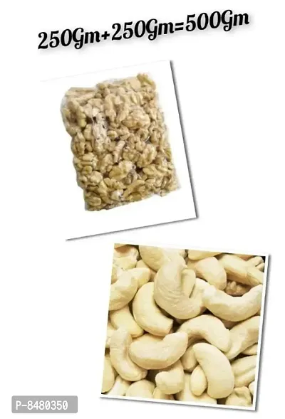 Walnut Kernels/ Whole Cashews Pack Of 2 (250 Gm Each)500gm