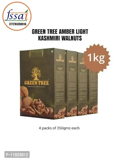 Green Tree Amber Light Kashmiri Walnuts Pack Of 4(250gm each)-thumb0