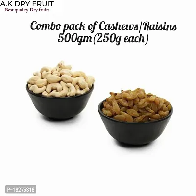 Combo pack of Cashews/Raisins 500gm(250gm each)